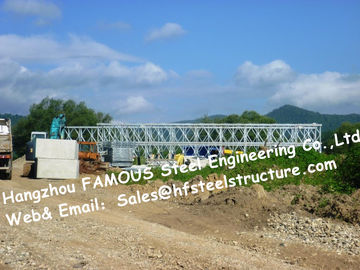 China Einfache Installations-Stahl-Bailey-Brücken-einbahnige HD200 Art galvanisierte modulare galvanisierte Brücke fournisseur