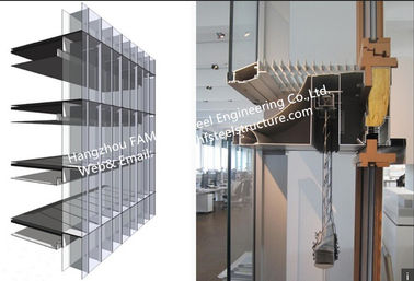 China Doppel-Haut-Fassaden-Glaszwischenwand-System mit Thermalisolier- und lamelliertem Glas fournisseur
