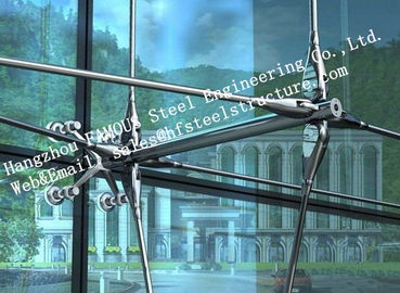 China Edelstahl-Flossen-völlig Spinne, die Frameless Glaszwischenwand für Ausstellungsraum passt fournisseur