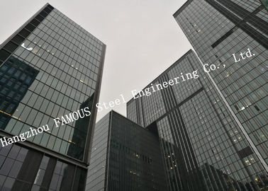 China Verstecktes gestaltetes ausgeglichener Doppelschicht-Glasvorhangfassade-niedriger Aufstieg errichtendes EPC-Stahlprojekt fournisseur