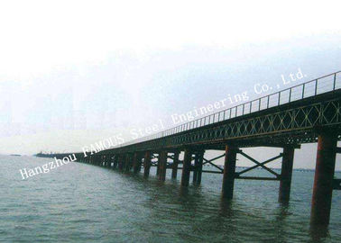 China Einbahnige vorfabrizierte Bailey Stahlbrückenbau-Versammlung Multispan fournisseur