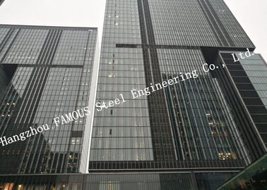 China Doppelverglastes Schicht-Glasfassaden-Vorhangfassade-multi Geschoss-Stahlgebäude für Geschäfts-Mall fournisseur
