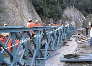 China 200 Art dauerhafte galvanisierte Oberflächenbehandlungs-Stahl-Bailey-Brücken-Doppelreihen-Brücke fournisseur