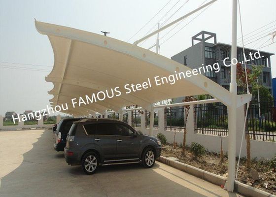 China Wasserdichte Stahl-Membran-Struktur-Auto-Parkhalle PVDF PTFE dehnbare fournisseur