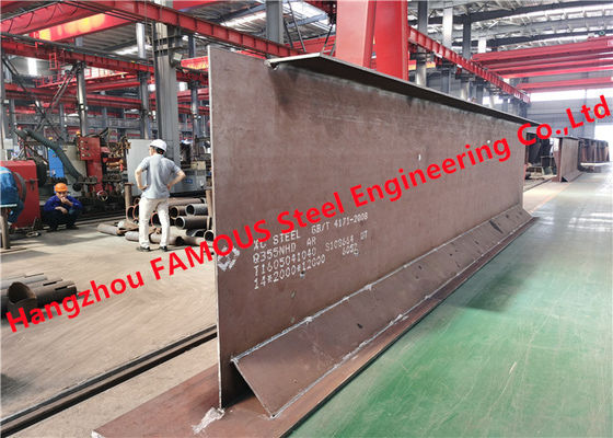 China Q355nhd-Wetter-beständige Stahlplatte baute Stahlkonstruktions-Fachwerkbrücke-Hauptträger zusammen fournisseur
