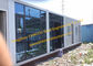 Faltbares Flachgehäuse-Fertigbehälter-Haus mit Glasfassaden-Dekoration für Büronutzung fournisseur
