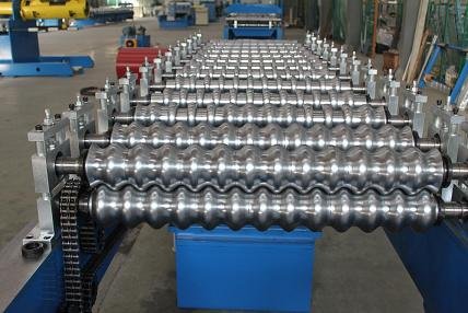 Stahldach glasig-glänzende Fliesen-Deckungs-Blechumformungs-Maschine mit 18 Formstationen 3