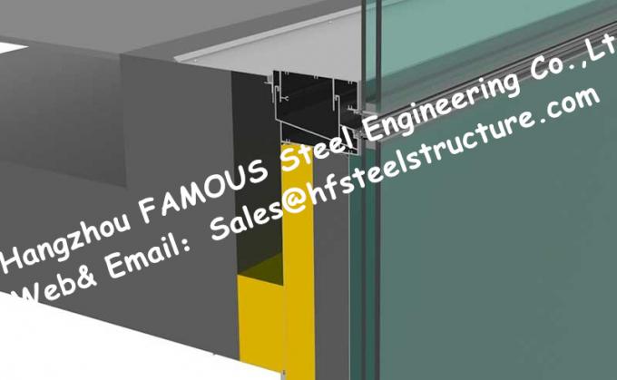 Strukturelle vorfabrizierte modulare Platten-Glasfassaden-Zwischenwand Rainscreen-Systeme 0