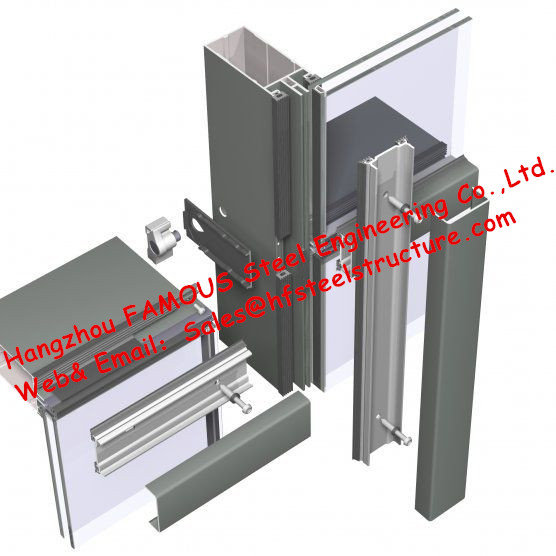 Strukturelle vorfabrizierte modulare Platten-Glasfassaden-Zwischenwand Rainscreen-Systeme 1