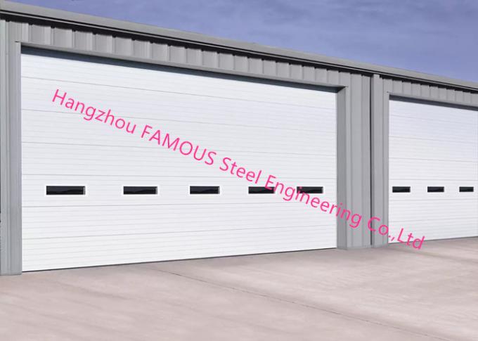 Polyurethan-Kern-obenliegende Stahltür Vollautomatische windfeste industrielle anhebende Tür 2
