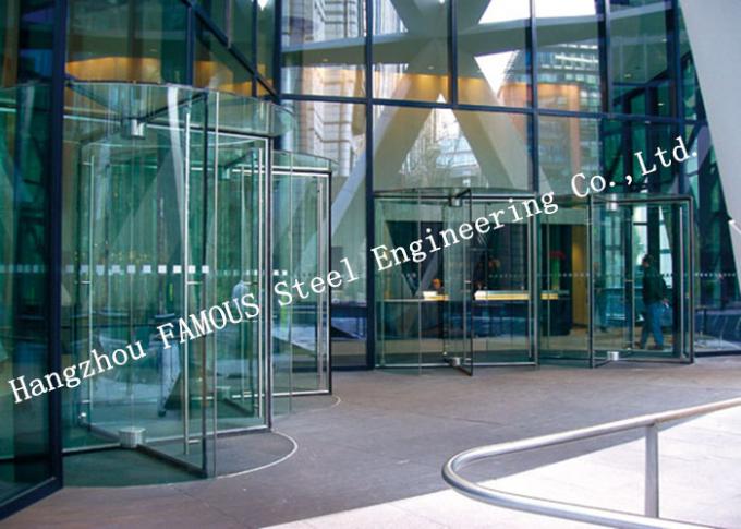 Moderne elektrische Glasfassaden-Türen Revoling für Hotel-oder Einkaufszentrum-Lobby 0