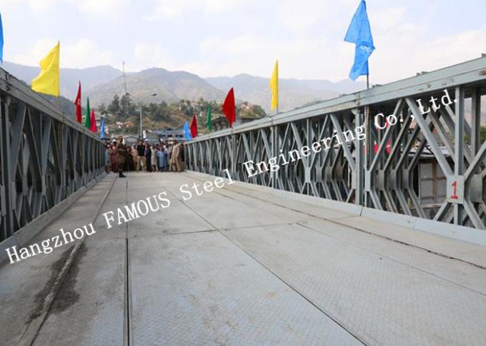 Stahlhersteller-vorfabrizierte strukturelle Bailey-Stahlbrücke des Bewehrungsstahls Q345 0