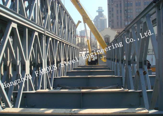 Moderne Art fabrizierte modulare Stahl-Bailey-Brücken-galvanisierte Oberflächenbehandlung vor 0
