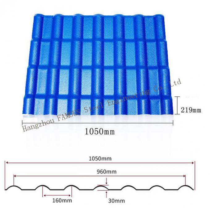 2.5mm Baumaterial-Leichtgewichtler isolierte Asa Synthetic Resin Roof Tile 0