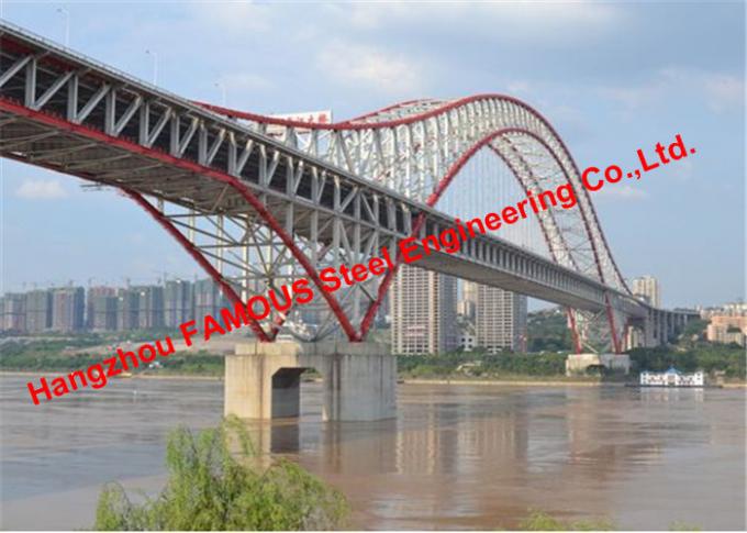 Gebundener Bogen-Stahlbrücken-Plattform-Bau mit Bowstring-Bogen-Träger 0
