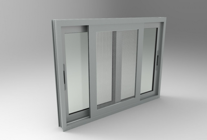 Thermischer Bruch-Aluminiumhurrikan-Auswirkung gleitendes Windows mit doppeltem Glas 0