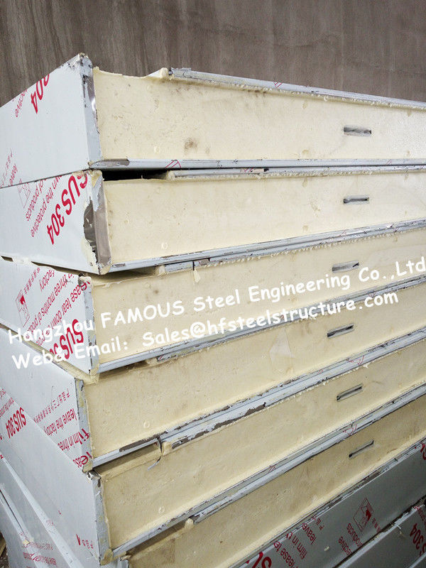 Klassische Kühlraum-Baumaterial-Sandwich PU-Abkühlungs-Platte für Weg in Kühlraum 1150mm 1