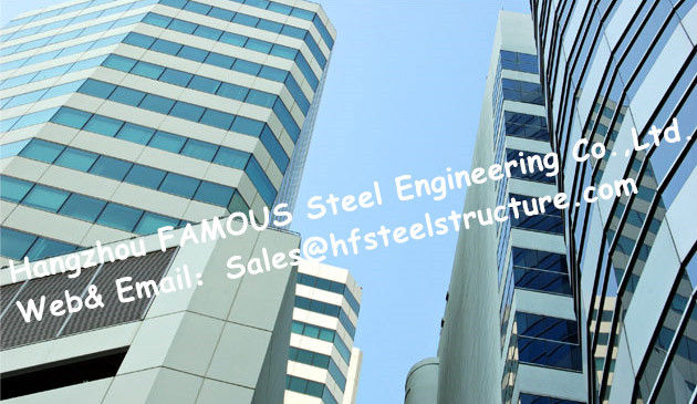 Bürogebäude-mehrstöckiges Stahlgebäude mit Glaszwischenwand-Umhüllungs-System 0