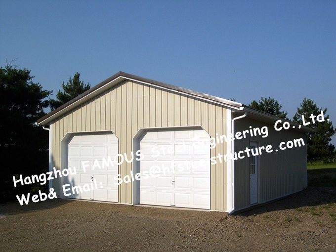 Bestellte vor ausgeführte Stahlgebäude kundengebundene Größe für Auto-Garage voraus 0