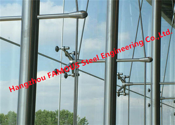 China Aluminiumstahlkonstruktions-Glaszwischenwand-Punkt reparierte glasig-glänzende Spinnen-Gebäude fournisseur