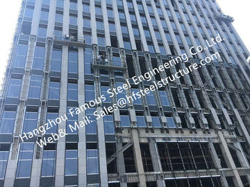 China Doppelt/Dreiergruppe isolierte Feuer-Glasfassaden-Vorhangfassade-Einheits-strukturelles glasierendes Stock errichtetes System fournisseur