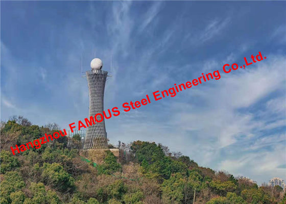 China Kundengebundene hohe Präzision fabrizierte Stahlkonstruktions-Radar-Wetter-Turm-Herstellung vor fournisseur