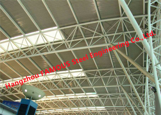 China ETFE PTFE beschichtete Standard Stadions-Membran-Baustahl-Gewebe-Dach-Binder-Überdachungs-Amerikas Europa fournisseur