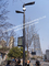 Integriertes galvanisiertes StahlstraßenlaternePole mit LED-Licht-Schirm-Verkehrsschild fournisseur