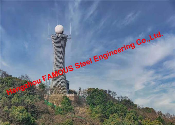 Kundengebundene hohe Präzision fabrizierte Stahlkonstruktions-Radar-Wetter-Turm-Herstellung vor 0