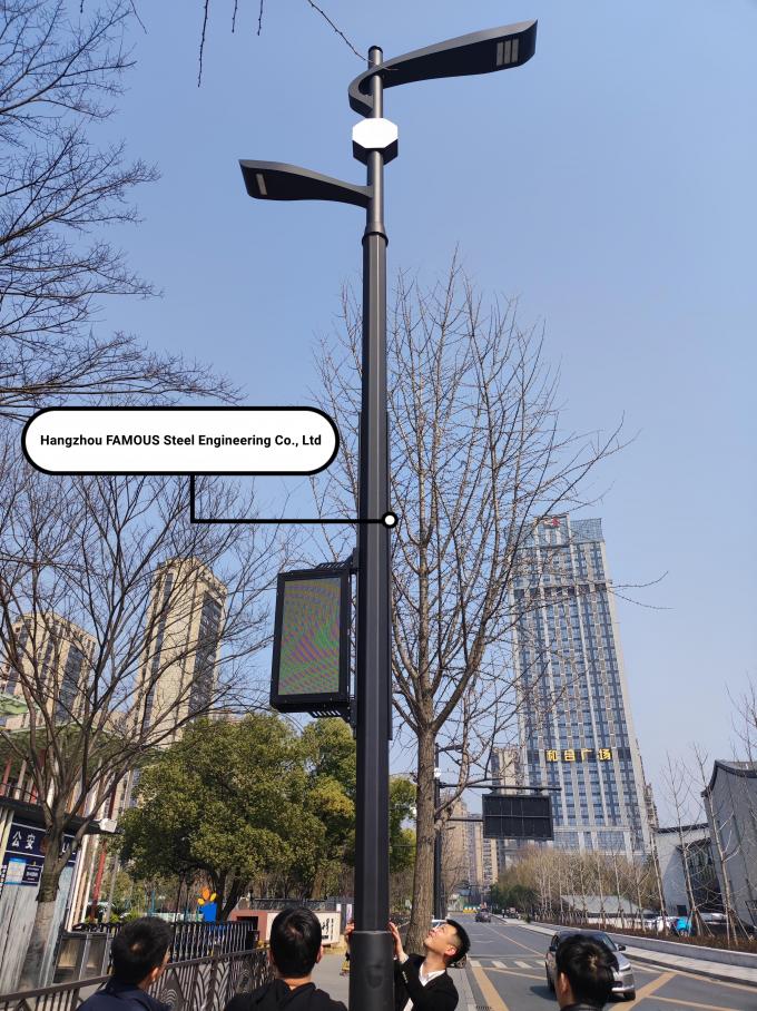 Kundengebundener Straßenlaterne-intelligenter Pole-Metallstraßenlaterne-Laternenpfahl im Freien 3