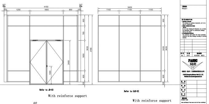 NFRC-Aluminiumglasspeicher-vorderer mittlerer Zauntritt Windows und Türen 2