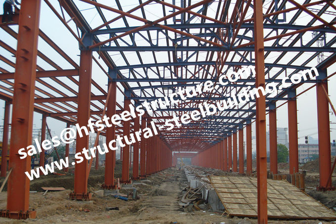 Grad-industrielle Stahlgebäude Q235 Q345, errichtende Stahlstandort-Fertigstahlgebäude 0